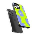 chartreuse arctic flowers back phone cover | glass case for iphone 13 pro