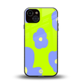 chartreuse arctic flowers back phone cover | glass case for iphone 13