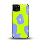 chartreuse arctic flowers back phone cover | glass case for iphone 13