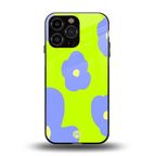 chartreuse arctic flowers back phone cover | glass case for iphone 16 pro max