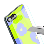 chartreuse arctic flowers back phone cover | glass case for iphone 16e