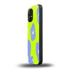 chartreuse arctic flowers back phone cover | glass case for nothing phone 1