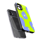 chartreuse arctic flowers back phone cover | glass case for nothing phone 2