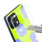 chartreuse arctic flowers back phone cover | glass case for oneplus nord 3