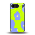 chartreuse arctic flowers back phone cover | glass case for oneplus nord 4