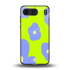 chartreuse arctic flowers back phone cover | glass case for oneplus nord 4