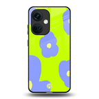 chartreuse arctic flowers back phone cover | glass case for oneplus nord ce 3