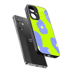 chartreuse arctic flowers back phone cover | glass case for oneplus nord ce 3