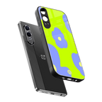 chartreuse arctic flowers back phone cover | glass case for oneplus nord ce 4 lite