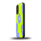 chartreuse arctic flowers back phone cover | glass case for oneplus nord ce 4 lite