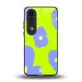 chartreuse arctic flowers back phone cover | glass case for oneplus nord ce 4