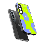 chartreuse arctic flowers back phone cover | glass case for oneplus nord ce 4