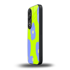 chartreuse arctic flowers back phone cover | glass case for oneplus nord ce 4
