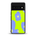 chartreuse arctic flowers back phone cover | glass case for google pixel 6 pro