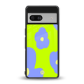 chartreuse arctic flowers back phone cover | glass case for Google Pixel 7