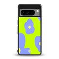 chartreuse arctic flowers back phone cover | glass case for google pixel 8 pro