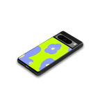 chartreuse arctic flowers back phone cover | glass case for google pixel 8 pro