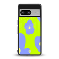 chartreuse arctic flowers back phone cover | glass case for Google Pixel 8