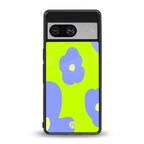 chartreuse arctic flowers back phone cover | glass case for Google Pixel 8