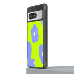 chartreuse arctic flowers back phone cover | glass case for Google Pixel 8