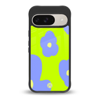 chartreuse arctic flowers back phone cover | glass case for google pixel 9