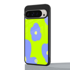 chartreuse arctic flowers back phone cover | glass case for google pixel 9 pro