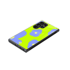 chartreuse arctic flowers back phone cover | glass case for samsung galaxy s23 ultra