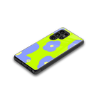 chartreuse arctic flowers back phone cover | glass case for samsung galaxy s25 ultra