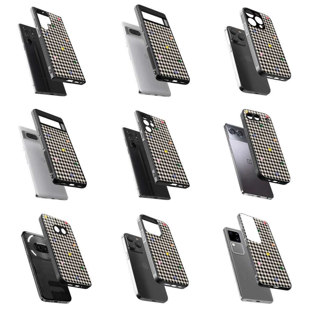 Durable Glass Back Mobile Case for iPhone, Samsung, OnePlus, Google Pixel, Redmi, Vivo, Oppo
