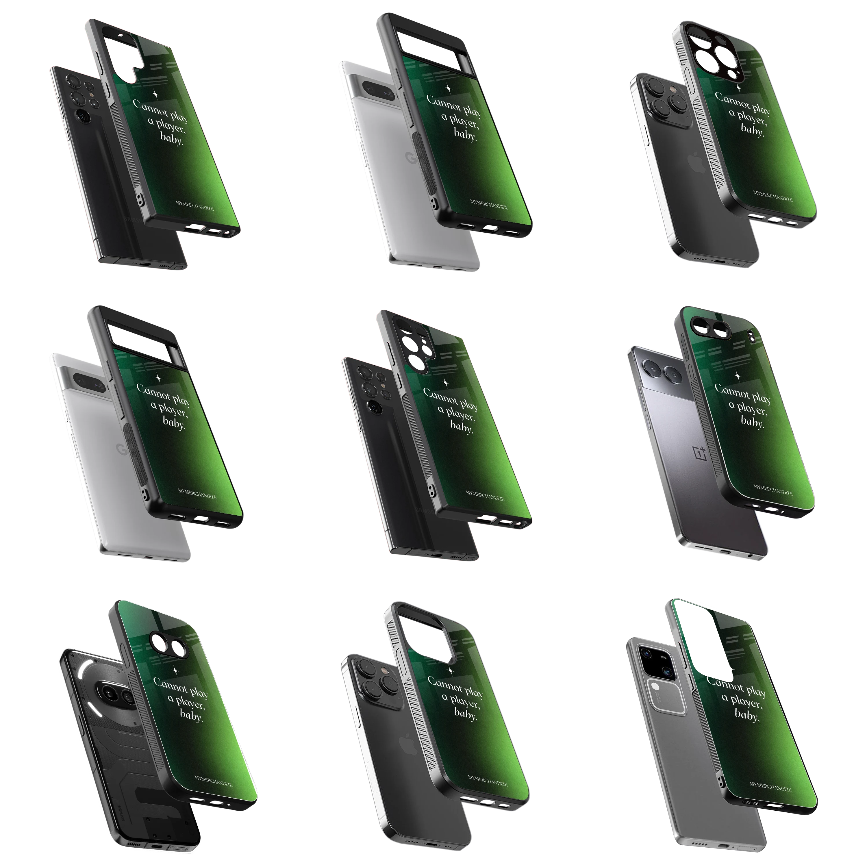 Durable Glass Back Mobile Case for iPhone, Samsung, OnePlus, Google Pixel, Redmi, Vivo, Oppo