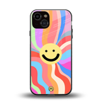 cheerful smiley back phone cover | glass case for iphone 13
