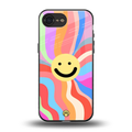 cheerful smiley back phone cover | glass case for iphone 16e