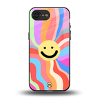 cheerful smiley back phone cover | glass case for iphone 16e