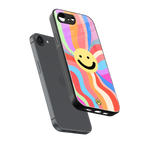 cheerful smiley back phone cover | glass case for iphone 16e