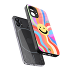 cheerful smiley back phone cover | glass case for nothing phone 1