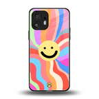 cheerful smiley back phone cover | glass case for nothing phone 2