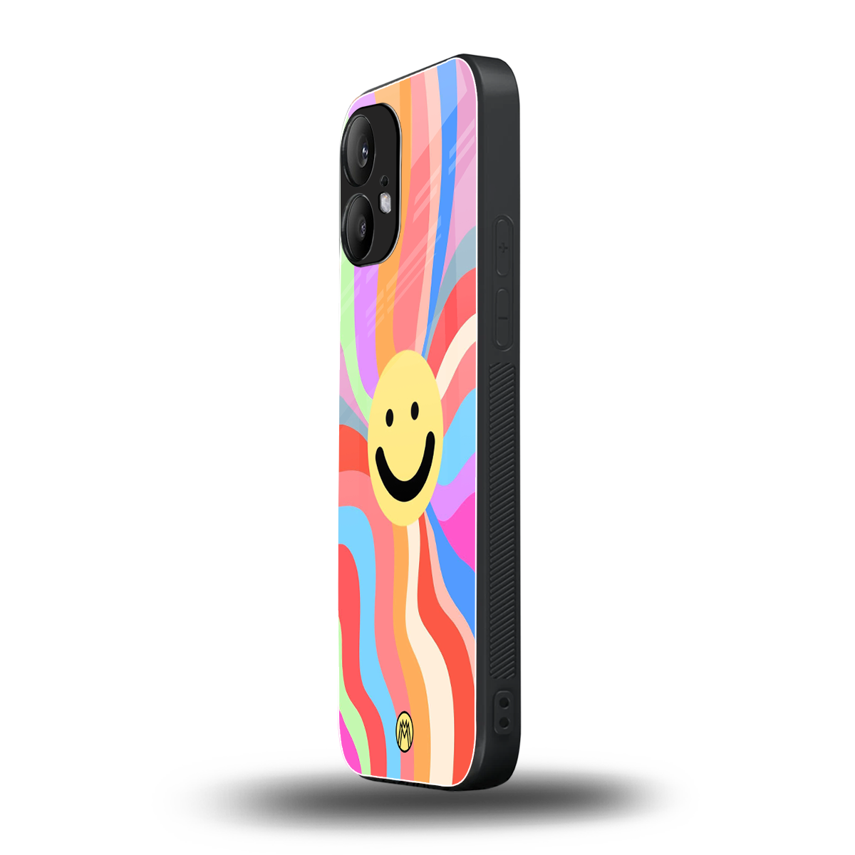 cheerful smiley back phone cover | glass case for nothing phone 2