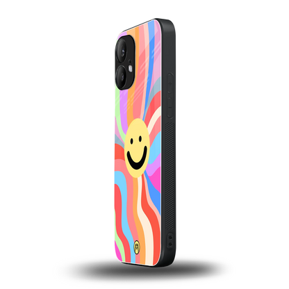 cheerful smiley back phone cover | glass case for nothing phone 2