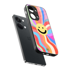 cheerful smiley back phone cover | glass case for oneplus nord 3