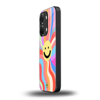 cheerful smiley back phone cover | glass case for oneplus nord 3