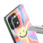 cheerful smiley back phone cover | glass case for oneplus nord 3