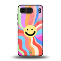 cheerful smiley back phone cover | glass case for oneplus nord 4