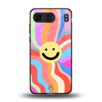 cheerful smiley back phone cover | glass case for oneplus nord 4