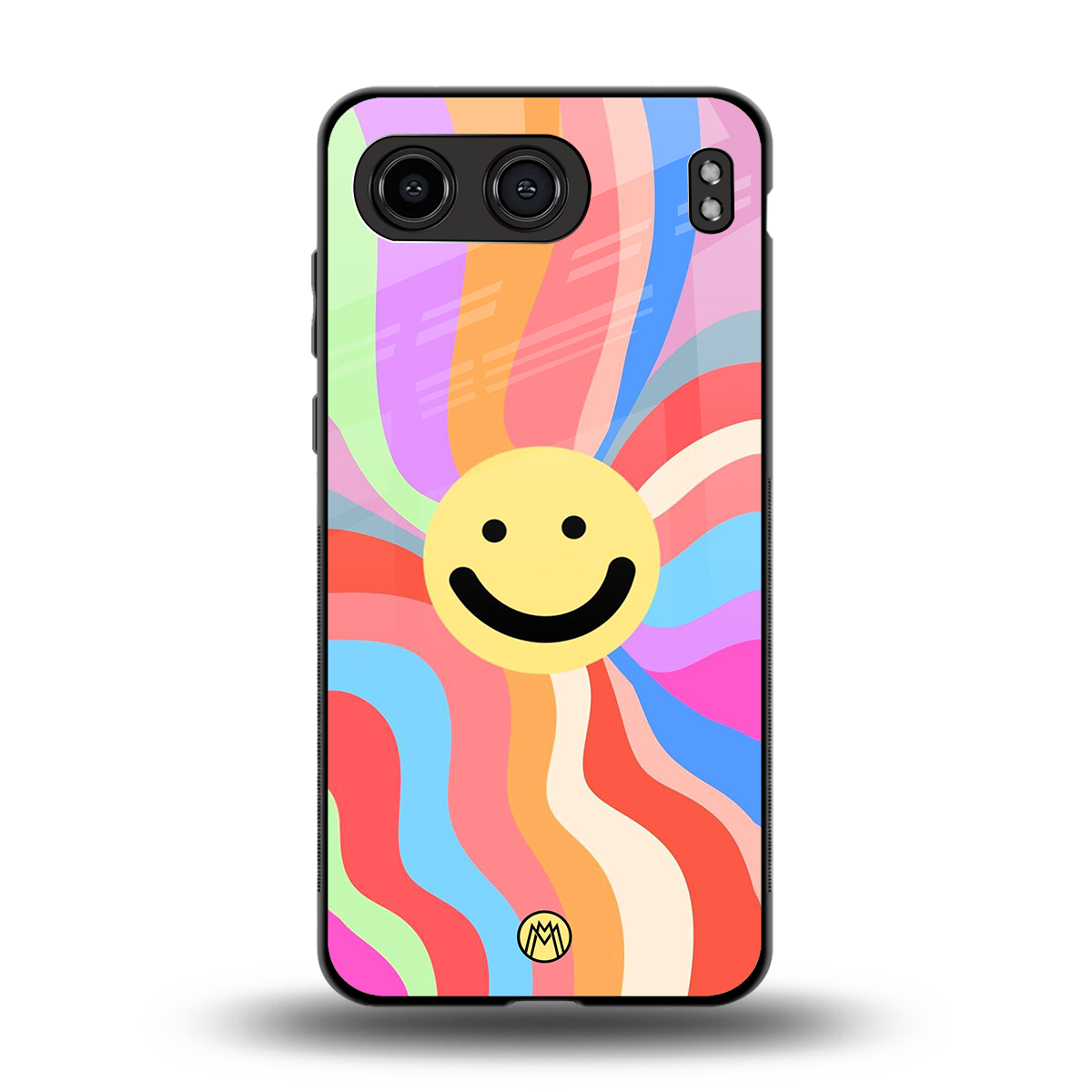 cheerful smiley back phone cover | glass case for oneplus nord 4