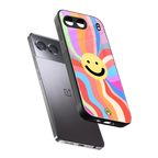 cheerful smiley back phone cover | glass case for oneplus nord 4