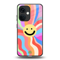 cheerful smiley back phone cover | glass case for oneplus nord ce 3