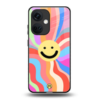 cheerful smiley back phone cover | glass case for oneplus nord ce 3