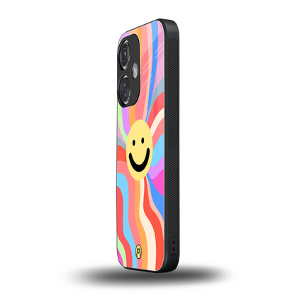 cheerful smiley back phone cover | glass case for oneplus nord ce 3