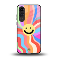 cheerful smiley back phone cover | glass case for oneplus nord ce 4 lite
