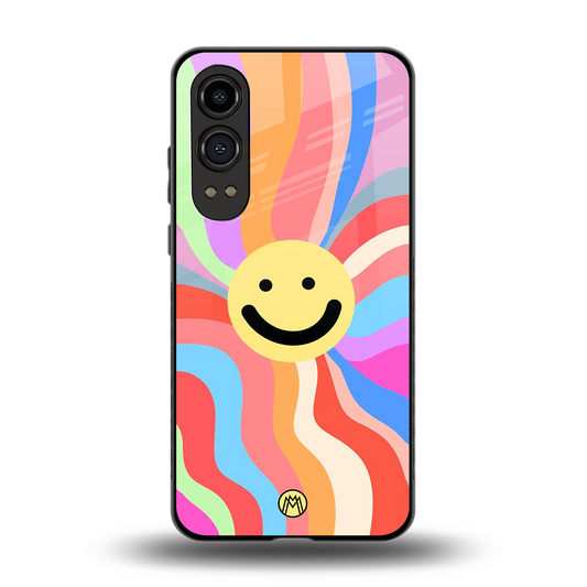 cheerful smiley back phone cover | glass case for oneplus nord ce 4 lite